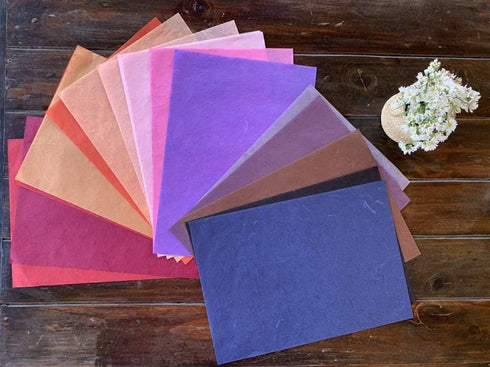 50 Sheets Mixed Colors A4 Thin Natural Fiber Mulberry Paper Sheets Art Tissue Washi Paper Design Craft Art Origami Suppliers Card Making...