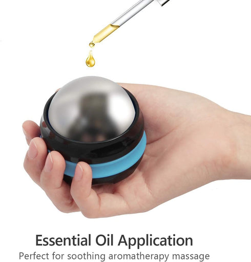 AHIER Cold Massage Roller Ball, Stainless Steel Cold Therapy Relief, Free Rolling Removable Gel Ball Deep Tissue Massage Pain Relief, Great Tool f...