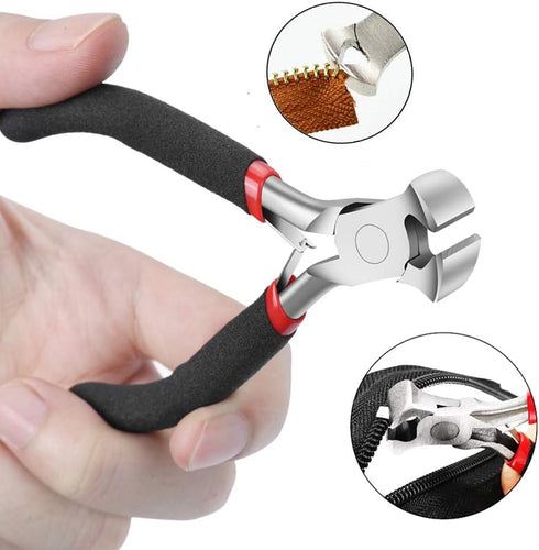 End Cutting Pliers for Jewelry Making, Nail Puller Tool for Carpenter, End Nippers for Zipper Install Stops, Wire Cutting...