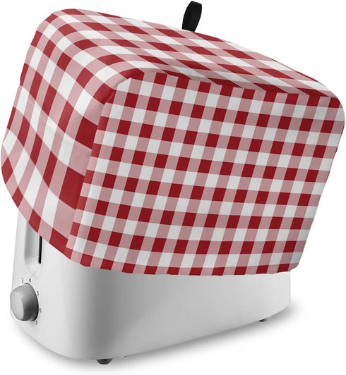 Toaster Oven Covers - Red White Plaid & Buffalo Check Dustproof, Fingerprint Protection for 4 Slice Toasters, Bread Machine & Small Appliances...