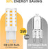 G9 LED Bulb Warm White 3W, 3000K Non-Dimmable, 30 Watt T4 G9 Halogen Equivalent, 120V No-Flicker, Chandelier Lighting 400LM...