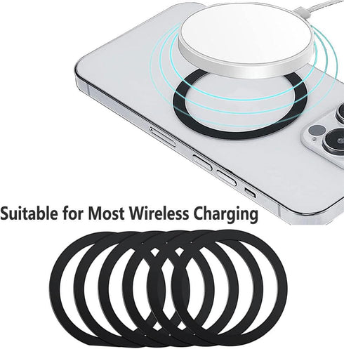 Mag Safe Ring 360 6Pack,Mag Safe Sticker for Mag Safe Magnet,Universal Magnetic Conversion Kit for iPhone 14/13/12/11/X Series, Galaxy S23/S22/S21...