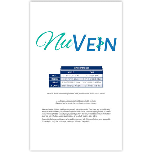 NuVein Women's Compression Socks, 15-20 mmHg Support, Casual Cushion Foot Style, Knee High, Closed Toe, White, X-Large...