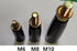 Revolving Hand Knob HandWheel M6 Male Threaded Stem L-2.4" Black for Boat Trailer Jack, Woodworking Machine, Cutting Machine, Tailstock, Table Saw...