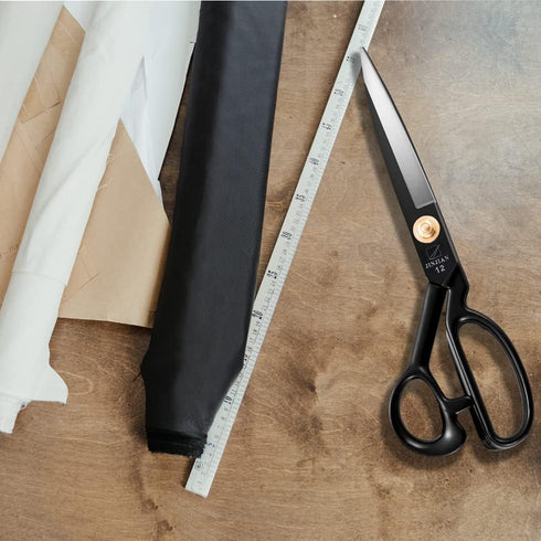 JINJIAN Sewing Scissors, 12 Inch Fabric Dressmaking Scissors Heavy Duty Shears Razor Sharp Cutting for Crafting, Tailoring, Thread Snips Included(...