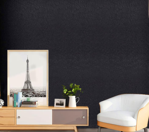 Black Silk Contact Paper for Furniture Black Embossed Wallpaper Removable Peel and Stick Self-Adhesive Vinyl Film Room Wall Deorations Countertop ...