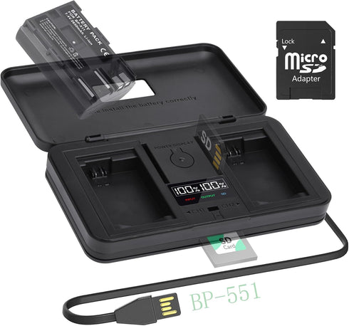 BP-511 Battery Charger with USB Dual LCD for Canon EOS 40D 300D 5D 20D 30D 50D 10D D60 G6 Camera Batteries?Battery Not Included?...