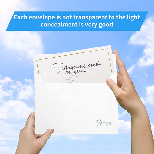 50 Packs 5x7 Envelopes, 5x7 Envelopes for Invitations, White A7 Envelopes, Envelopes Self Seal for Weddings, Printable Invitation Envelopes,Greeti...