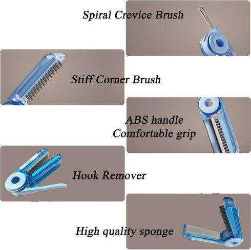 4 in 1 Cup Lid Cleaning Brush Set, Multifunctional Cleaning Brush, Cup Crevice Cleaning Tools,Water Bottle Cleaner Brush, Bottle Cup Lid Brush Str...