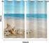 ALALAL Beach Bathroom Curtains, Summer Tropical Starfish Seashell Kitchen Curtains, Grommet Privacy Curtain for Small Window, Café, Bath, Laundry,...