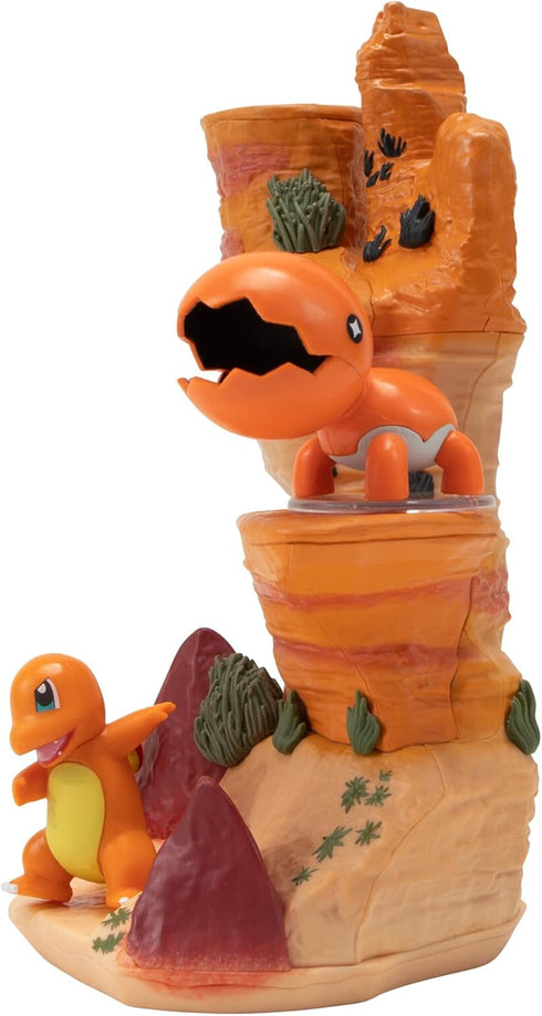 Pokémon Desert Rocks Environment - 6-Inch Multi-Level Display Set with Two 2-inch Battle Figures...