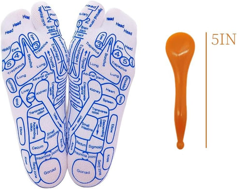Broman Reflexology Socks with Acupressure Pen with Gua Sha End,Foot Pain Relief Remedy,Men's Size...