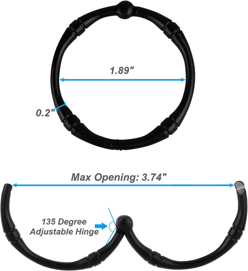 Shower Curtain Hooks, Rustproof Decorative Shower Curtain Rings Metal Round Shower Hooks for Bathroom Shower Rod, 12 Pack (Black)...