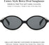 Gleyemor Retro Oval Sunglasses for Women and Men Small 90s Style Glasses...