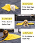 Dog Bath Towel - Super Absorbent Microfiber Dog Towel for Small Dogs and Cats, Yellow & Grey 11.8" x 23.6"...
