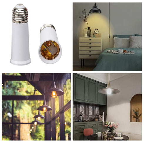 E26 Socket Extender, E26 to E26 Standard Medium Base, 3.7 inch Extension Socket Adapter, Light Bulb Socket Extension, Lamp Holder Adapter?3 Pack?...