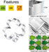 Clover Cookie Cutter Set, 4-Piece St. Patrick's Day Shamrock Cookie Cutter Set, Metal Irish Holiday Party Supplies 4'', 3.2'', 1.85'', 1.3'', Stai...