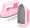 Mini Iron for Crafts Quilting, Travel Iron Household Iron Easy Iron Supplies Mini Electric Iron, Mini Heat Press Machine Sewing Sachine (Pink), Wh...
