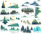 Green Landscape Ink Painting Kawaii Aesthetic Happy Planner Diary Journal Stationery Scrapbooking Stickers Travel Art Supplies (PK810)...
