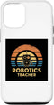 iPhone 14 Robotics Teacher Stem School Vintage Cute Robot Stem Tee Case...