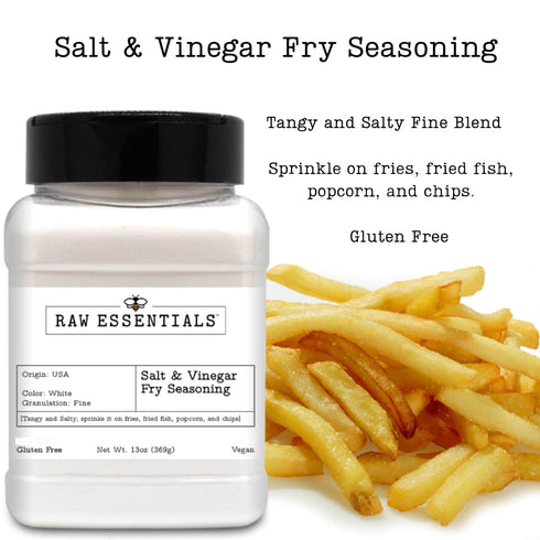 Gourmet Fries Seasoning, Salt and Vinegar Fry Seasoning - Great on Fries, Fried Fish, Popcorn, and Chips - Tangy and Salty - Gluten Free and Vegan...