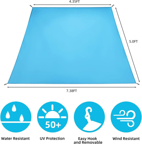 Sunwall for Pop Up Canopy Instant Shade Tent 8.2' X 8.2', Detachable Flap Sun Shade Side Wall Accessory to Block Sun, Wind, and Rain, 1 Pack Sidew...