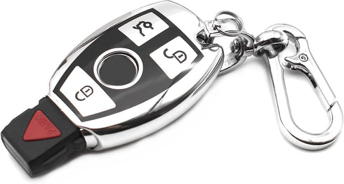 Fit for Mercedes Benz C E S G M CLS CLK G R Class Sprinter 300 Series TPU Key Fob Remote Cover Case Shell Glove Pouch Holder Protector Keyless Ent...