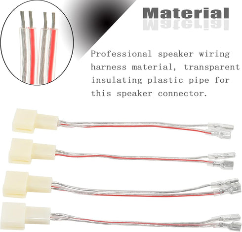 RED WOLF Car Door Speaker Wiring Harness Adapter Connector Plug Replacement for 2000-2019 Toyota Camry 4Runner Tacoma RAV4 Scion, Subaru 2012-2019...
