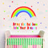 Bamsod Rainbow Wall Sticker Kids Wall Decal Art Girls Star Bedroom Nursery Home Decor 16.5x32.6 inch...