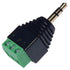 3.5mm Stereo TRS Male Plug to AV Screw Audio Balum Terminal, Solder-Free, Quick Screw Connection for Surveillance and Engineering Projects (4 Pack...