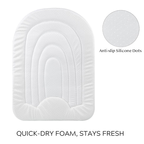 PandaEar Baby Bath Pad for Infant Newborn | Bath Seat Soft Rainbow Cushion Mat for Sink Bathtub Essentials Shower Gift (Pink)...