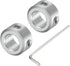 uxcell Set Screw Shaft Collar for 8mm Shaft, 2pcs Clamping Collars 14mm OD, 8mm Thickness, Aluminum Alloy Clamp-On Collar with M4 Set Screws and a...