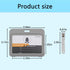 ID Badge Holder with Plastic Clip, Double-Sided Transparent Windows Horizontal Hard Grey Plastic Case Waterproof Card Holder for Office School ID ...