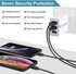 Fast Wall Charger QC 3.0 USB Quick Charge 3 Ports Tablet iPad Phone Charger Adapter Travel Plug Compatible iPhone X/Xs/XS Max/XR/8/8+/7P/7/6/5 Sam...