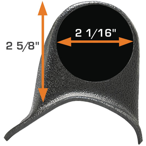 GlowShift Universal Black Triple Pillar Gauge Pod - Fits Any Make/Model - ABS Plastic - Mounts (3) 2-1/16" (52mm) Gauges to Vehicle's A-Pillar...
