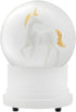 Elanze Designs Pearl White Unicorn 100MM Sturdy Wind Up Musical Glitter Water Snow Globe Tabletop Dresser Nightstand Figurine Decoration Plays Tun...