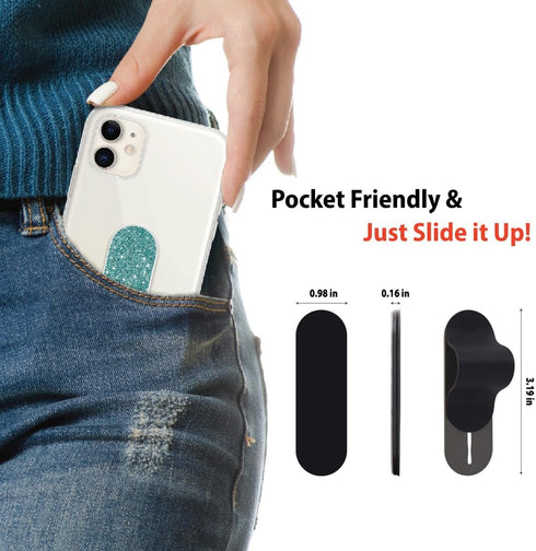 Multiband Original Phone Grip, Secure Hand Strap Holder, Slim Fashionable Finger Loop Selfie Grip, Phone Stand Compatible with Most Smartphones - ...