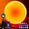 Sunset Lamp Projector Multicolor Changing LED Projection Lamp,Switch Button and APP Control 360 Degree Rotation Sunlight Lamp for Photography, Bed...