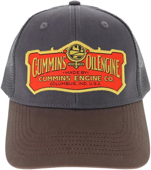 Cummins Hat Vintage Baseball Cap 1919 Logo Snapback Trucker Hats for Men Wome,Mesh Snapback Cap, Brown...