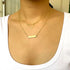 Harlorki Dainty Simple 14K Gold Plated Layered Link Chain Choker Triangle Bar Hammered Disk Pendant Necklace Fashion Jewelry Gift for Women Lady...
