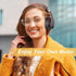 Wireless Bluetooth Headphones Over Ear 65H Playtime HiFi Stereo Headset with Microphone and 6EQ Modes Foldable Bluetooth V5.3 Headphones for Trave...
