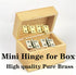 Mini Hinge Clips Dollhouse Furniture Jewelry Wooden Box Cabinet Door Brass Hinges Miniature Accessories Wooden Music Box Wine Case Hinge with Scre...
