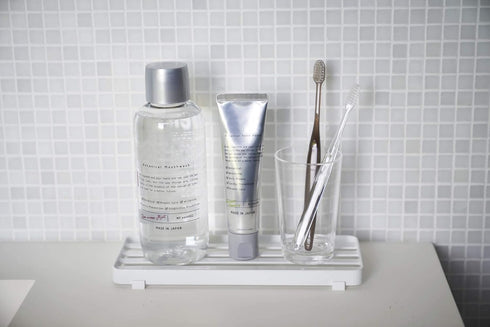 Yamazaki Home Tower bathroom trays, One Size, White...