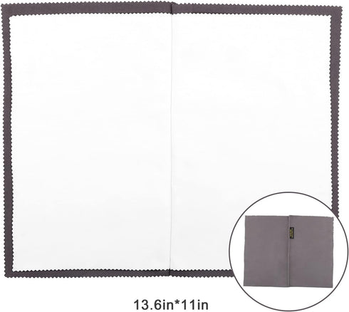 2 PCS Professional Polishing Cloth Large Jewelry Cleaning Cloths, 100% Cotton Multi-Layer Double-Sided Jewelry Cleaning Cloth for Gold Silver Plat...