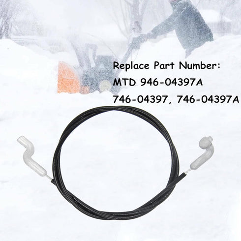 946-04397A Speed Selector Cable for MTD Craftsman Cub Cadet Troy-Bilt Yard Machines Snowblowers 746-04397 746-04397A, Cable Length 23.5"...