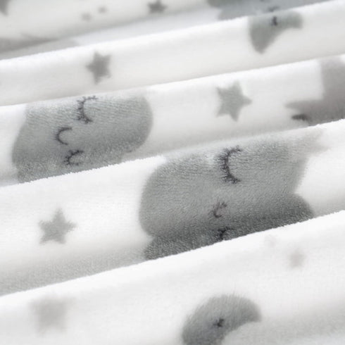 TILLYOU Toddler Blanket for for Boys Girls, Flannel Fuzzy Baby Blanket for Boys Girls, 40" x 50", Grey Cloud & Elephant...