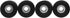 Teak Tuning Eco 85D CNC Poly Fingerboard Wheels - Street Shape, 7.5mm Dia., 5mm Wide - Black Colorway...