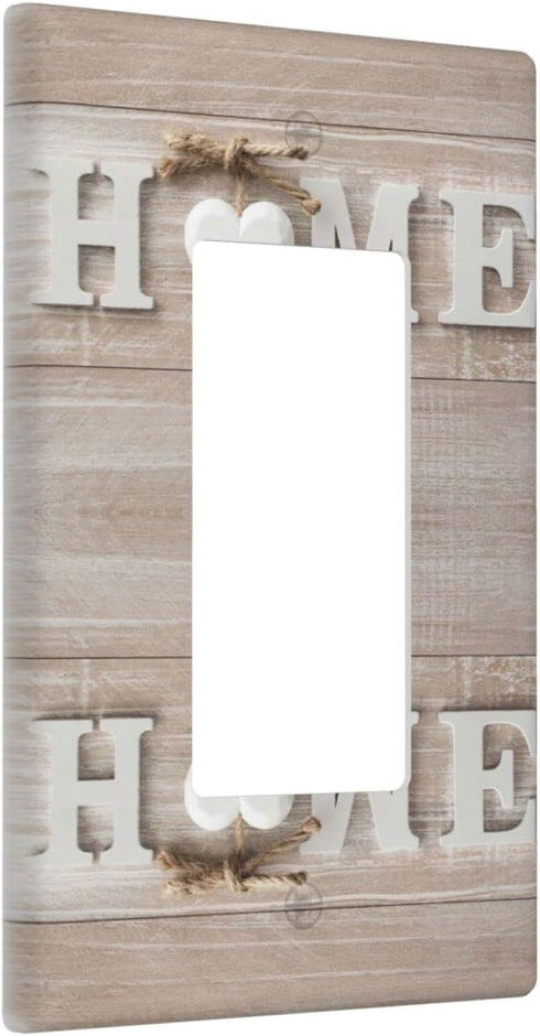 Home Wall Plate 1 Gang Single Rocker Decorative Light Switch Cover Modern Abstract Switch Plate Cover for Bedroom Kitchen Home Decor White Love...
