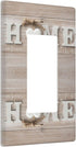 Home Wall Plate 1 Gang Single Rocker Decorative Light Switch Cover Modern Abstract Switch Plate Cover for Bedroom Kitchen Home Decor White Love...
