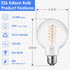 E ENERGETIC LIGHTING Dimmable LED Edison Light Bulb, G25 Globe Antique Flexible Spiral LED Filament Light, 8W Equivalent 60W, 2200K Warm Light, 50...